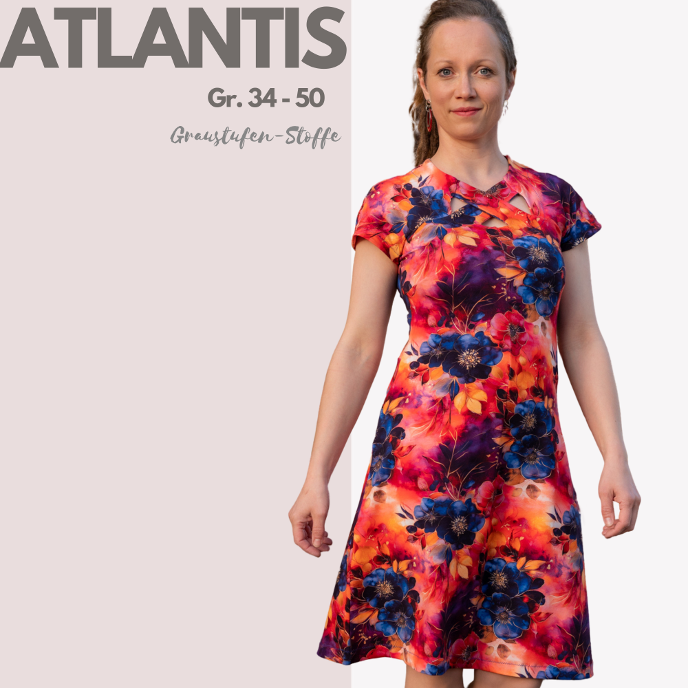 Schnittmuster: Kleid Atlantis Gr. 34-50 als Ebook oder Papierschnittmuster